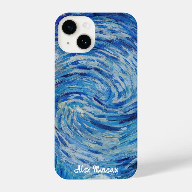 Van Gogh Swirling Blue Sky - Personalizável (Verso)