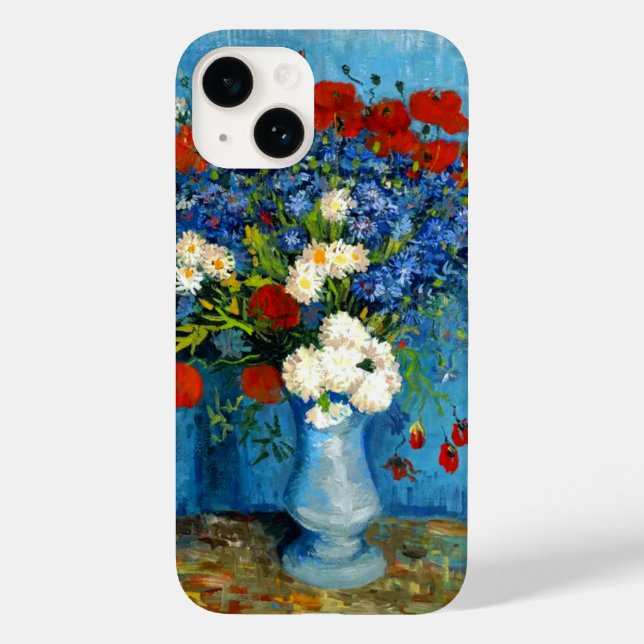 Van Gogh Vase com Cornflower e Poppies (Verso)