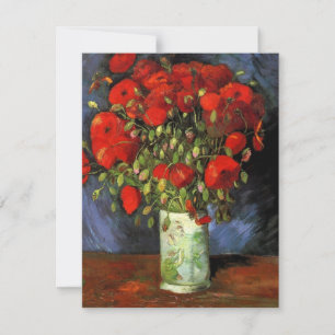 Van Gogh Vase com Papa Vermelho, Vintage de Belas 