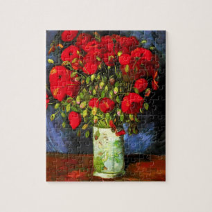 Van Gogh Vase Com Poppies Vermelhos Quebra-cabeça