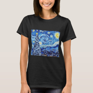 Van Gough Starry Night - Camisa de Natal Branca