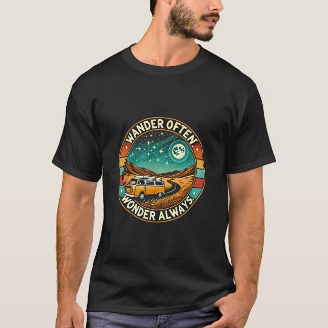 "Van Life Adventure T-Shirt - Explore o mundo (Frente)
