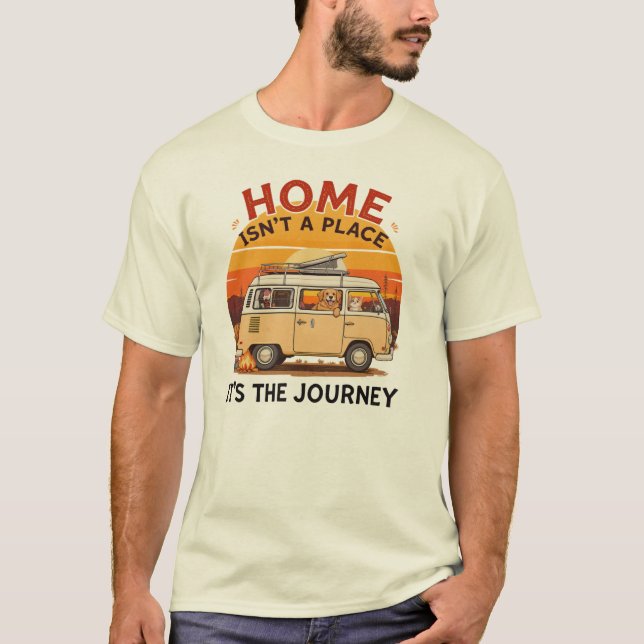 Van Life Paws & Adventure Tee T-Shirt (Frente)
