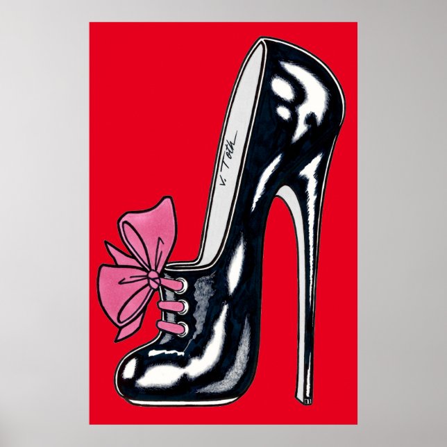 Vana DeVinyl™/High Heel With Bow Poster (Frente)