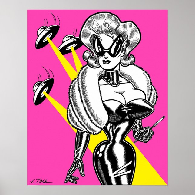 Vana DeVinyl™/UFO's and Glamour Poster (Frente)