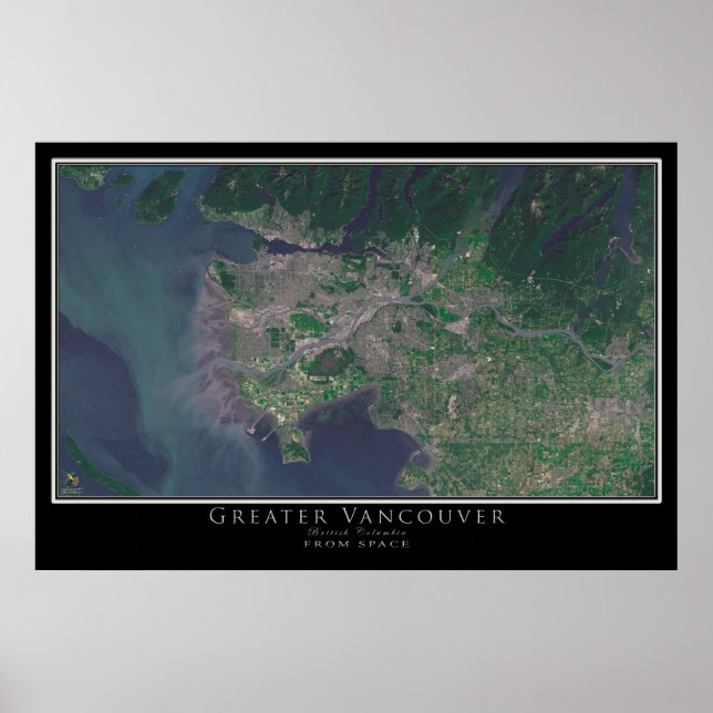 Vancouver British Columbia Satellite Poster (Frente)