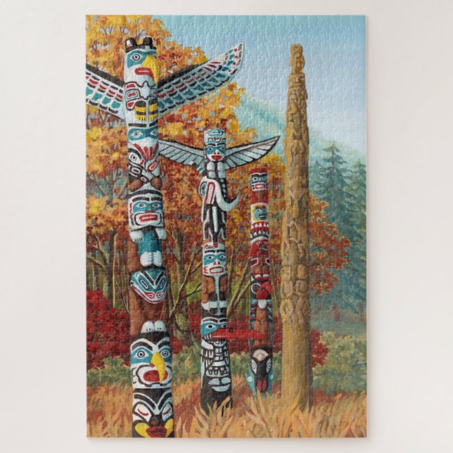 Vancouver Canada Art Quebra-cabeça - Dois mundos (Vertical)