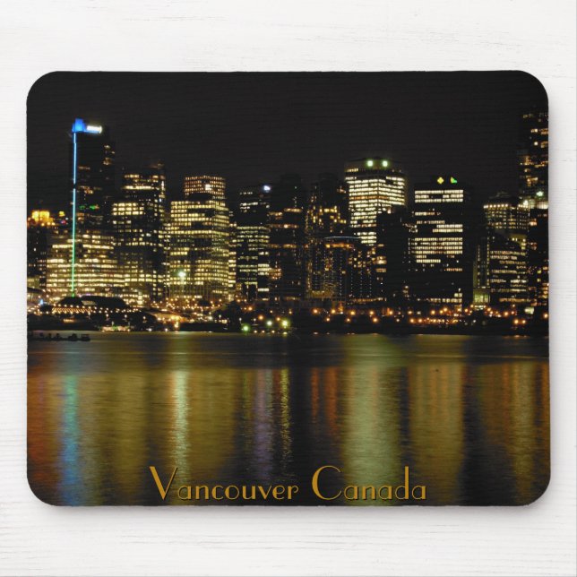 Vancouver Canada Souvenir Mouse Pad City Lights (Frente)