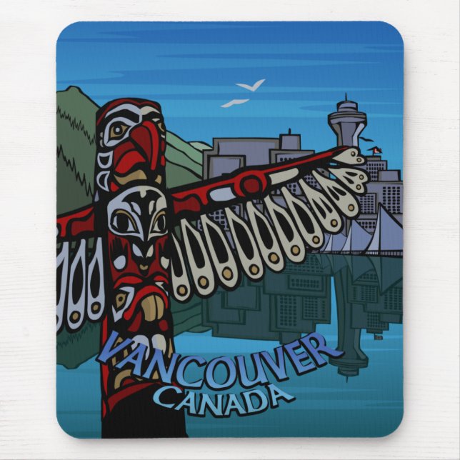 Vancouver Canada Souvenir Mouse Pad Totem Polegar  (Frente)
