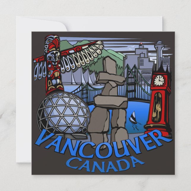 Vancouver Convites RSVP de Vancouver Personalizado (Frente)