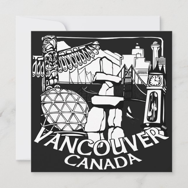Vancouver Convites RSVP de Vancouver Personalizado (Frente)