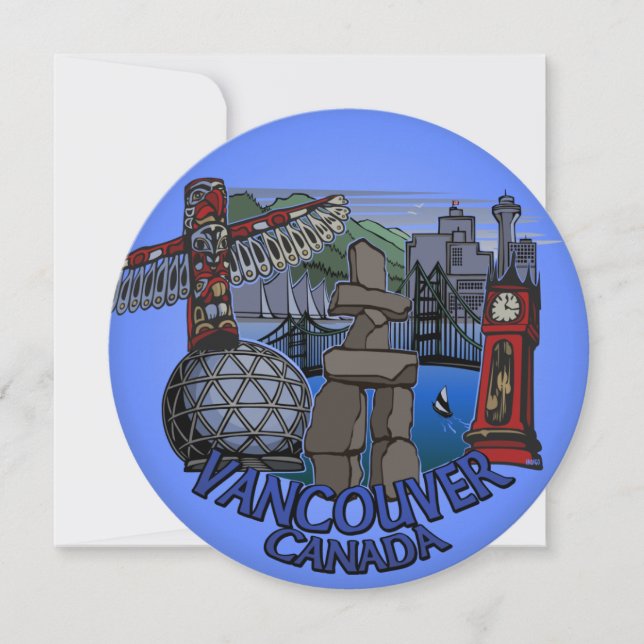 Vancouver Convites RSVP de Vancouver Personalizado (Frente)