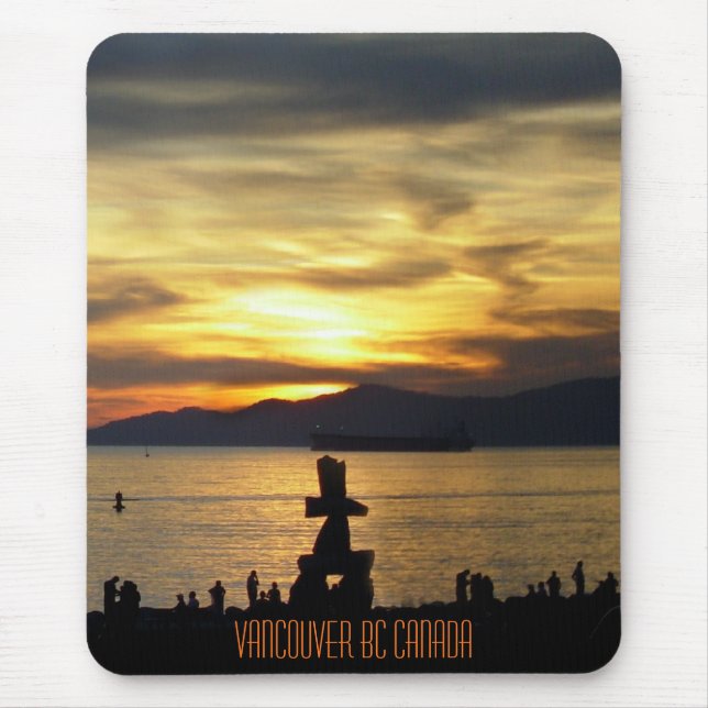 Vancouver Mousepad Souvenir Vancouver Sunset Gifes (Frente)