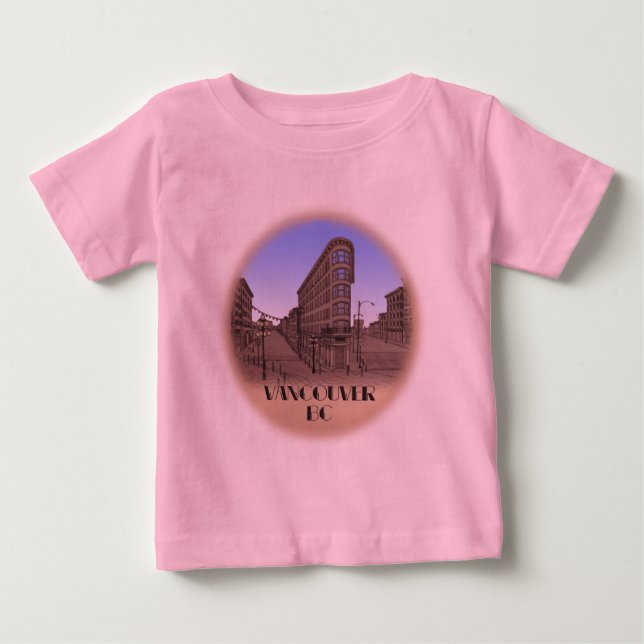 Vancouver Souvenir Baby T-shirt Gastown Baby Shirt (Frente)