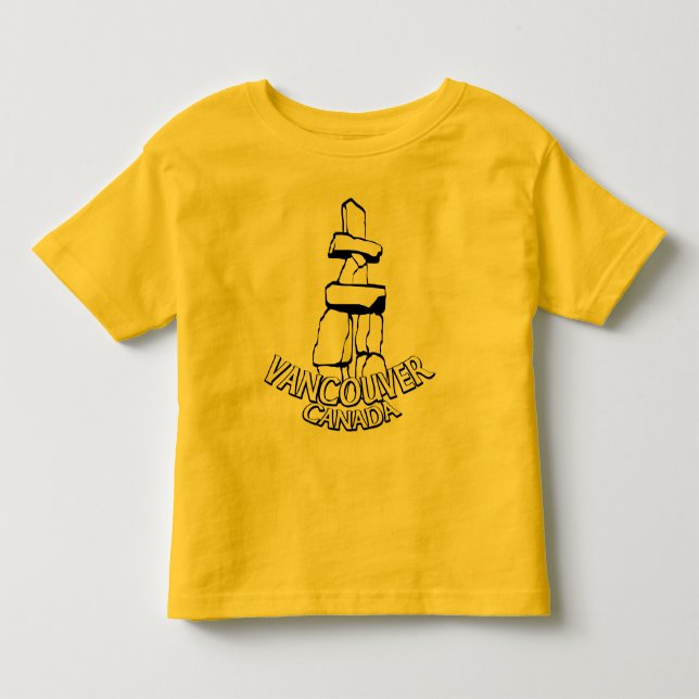 Vancouver Souvenir Kid's T-shirts Inukshuk Art Tee (Frente)