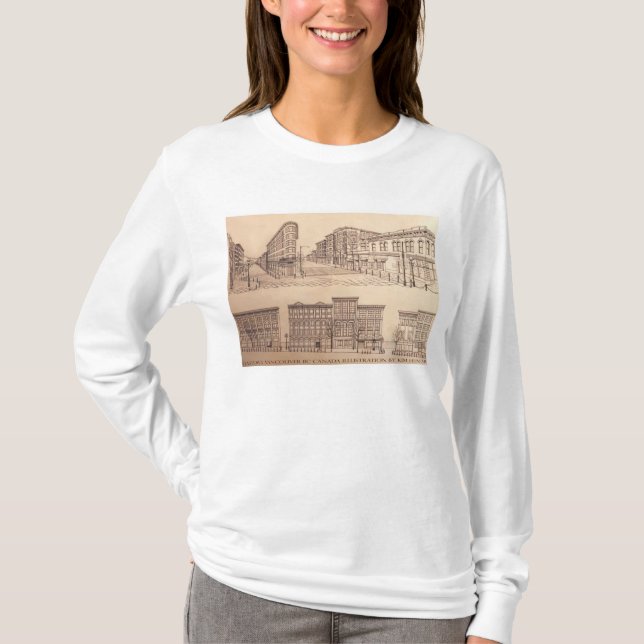 Vancouver Souvenir T-shirt Gastown Art Camisetas (Frente)