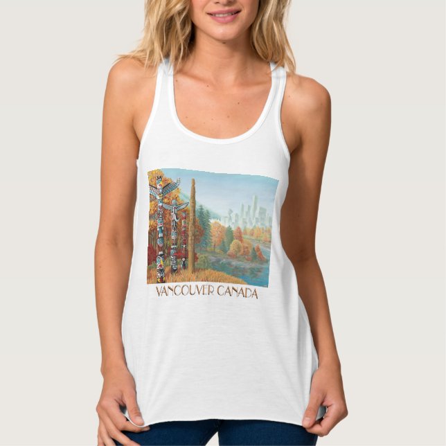 Vancouver Souvenir Tank Top Women's Totem Pole Top (Frente)