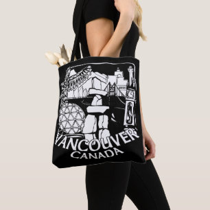 Vancouver Souvenir Tote Bag Landmark Art Bolsas