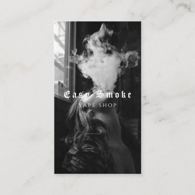 Vape Compre Smoke Black Cartão de visita (Frente)