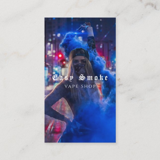 Vape Compre Smoke Black Cartão de visita (Frente)