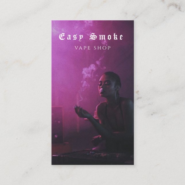 Vape Compre Smoke Black Cartão de visita (Frente)