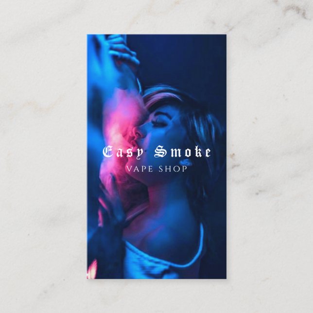 Vape Compre Smoke Black Cartão de visita (Frente)