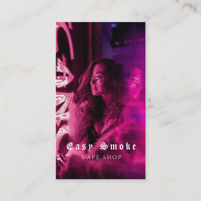 Vape Compre Smoke Black Cartão de visita (Frente)