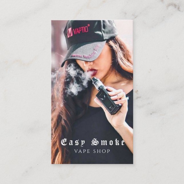 Vape Compre Smoke Black Cartão de visita (Frente)