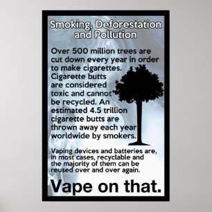 Vape nesse poster informativo