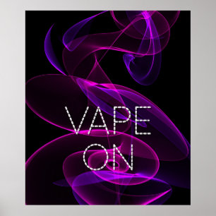 Vape No Impressão De Poster De Fumaça Rosa Escuro