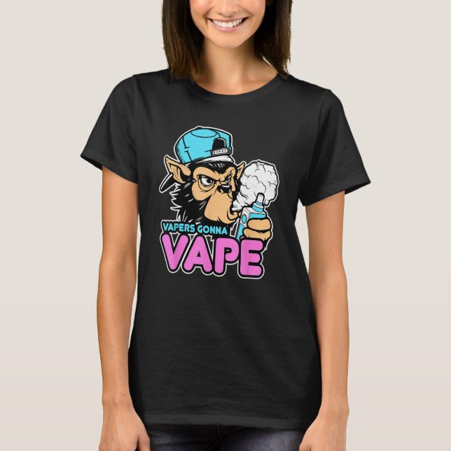 Vapers Gonna Vape Gorilla T-Shirt Vape Tea (Frente)
