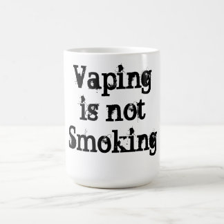 Vaping não está fumando a caneca de café