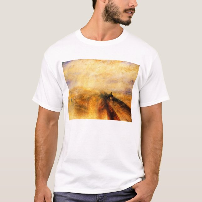 Vapor da chuva de JMW Turner e t-shirt da (Frente)