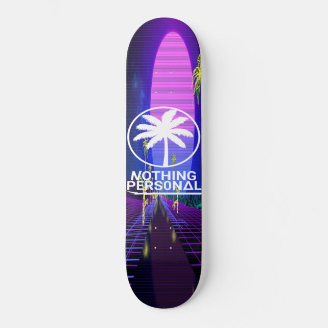 Vaporwave Palmeiras Skateboard (Frente)