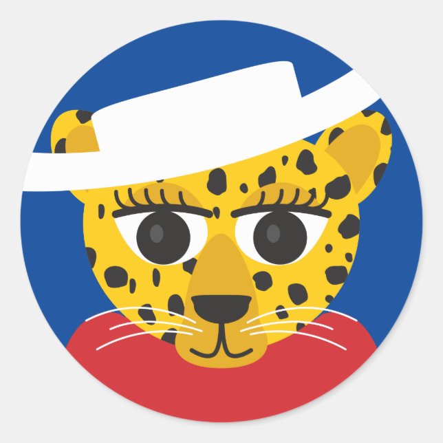 Vaqueira do Texas Cheetah clássico de autocolante (Frente)