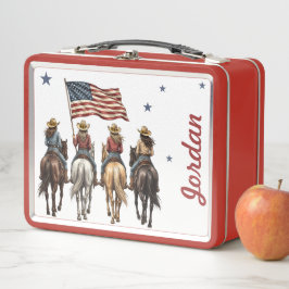 Vaqueira Vermelha Branca Azul Cavalo Personalizado