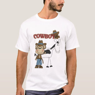 Vaqueiro com camiseta e presentes do cavalo