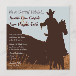 Vaqueiro no País dos Cavalos Convite para Casamen