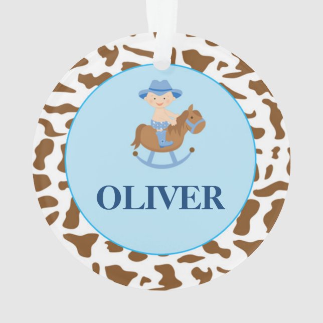 Vaqueiro personalizado dos enfeites de natal do (Verso)