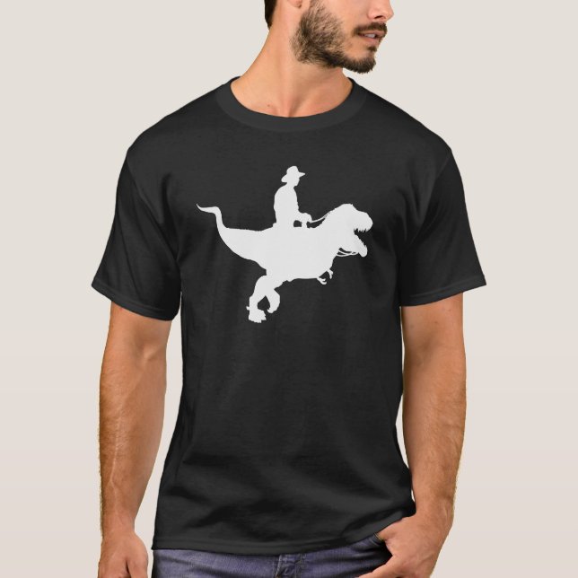 Vaqueiro que monta o t-shirt de T-Rex (Frente)