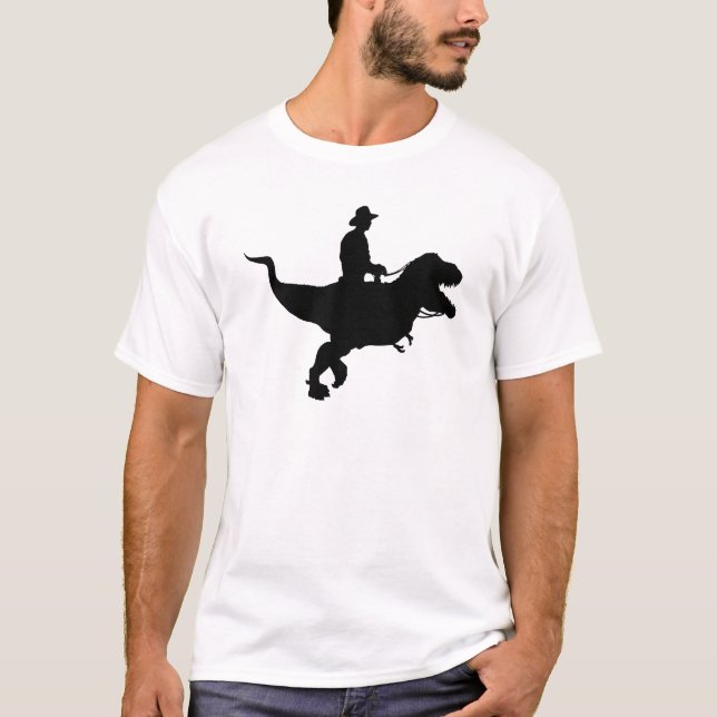 Vaqueiro que monta o t-shirt de T-Rex (Frente)