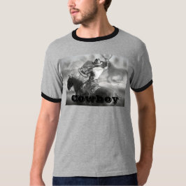 Vaqueiro que Roping o t-shirt dos homens dos