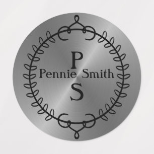 Vara de prata personalizada em etiquetas do nome