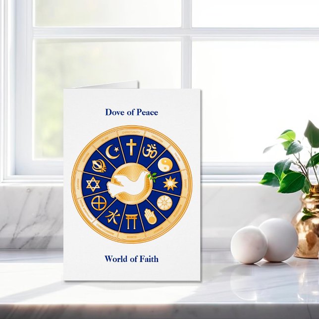 Vara do Cartão de Paz (Dove of Peace in a World of Faith. )