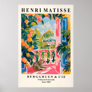 Varanda Cor-de-Rosa Estilo Matisse com Impressão d