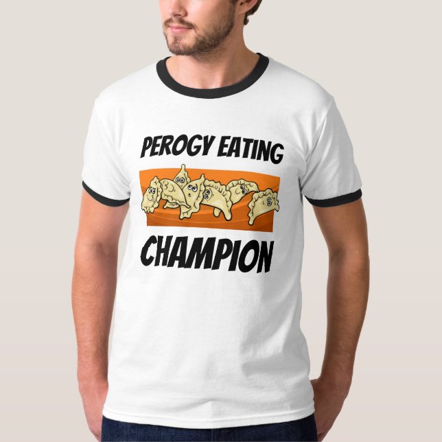 Varenyky Perogy que come a camisa do campeão T (Frente)