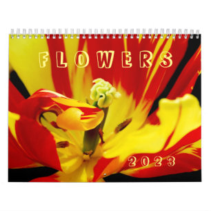 Várias flores calendário