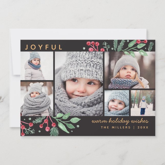 Várias Fotografias de Natal do Winter Berries (Frente)