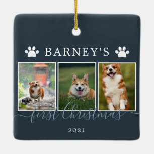 Várias fotos Primeiro Ornamento Cerâmico de Cão de