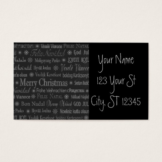 Várias línguas Feliz Natal Thunder_Cove (Frente)